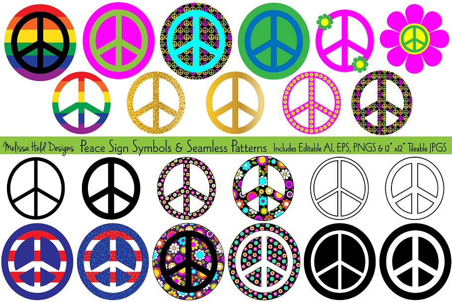 Peace Signs & Seamless Patterns