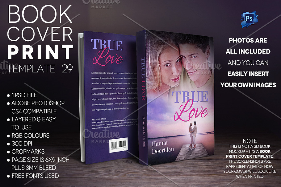 Book Cover PRINT Template 29