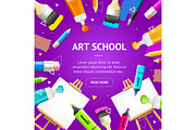 Art School Concept Banner Card