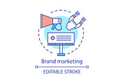 Brand marketing concept icon