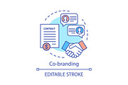 Co-branding concept icon