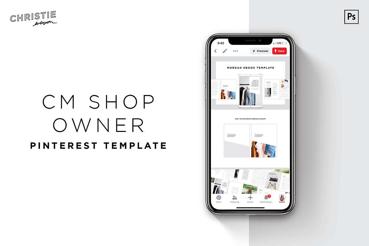 CM Shop Owner Pinterest Template in Pinterest Templates - product preview 8
