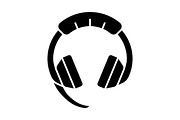 Gaming headset glyph icon