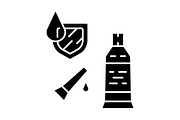 Waterproof sealant glyph icon