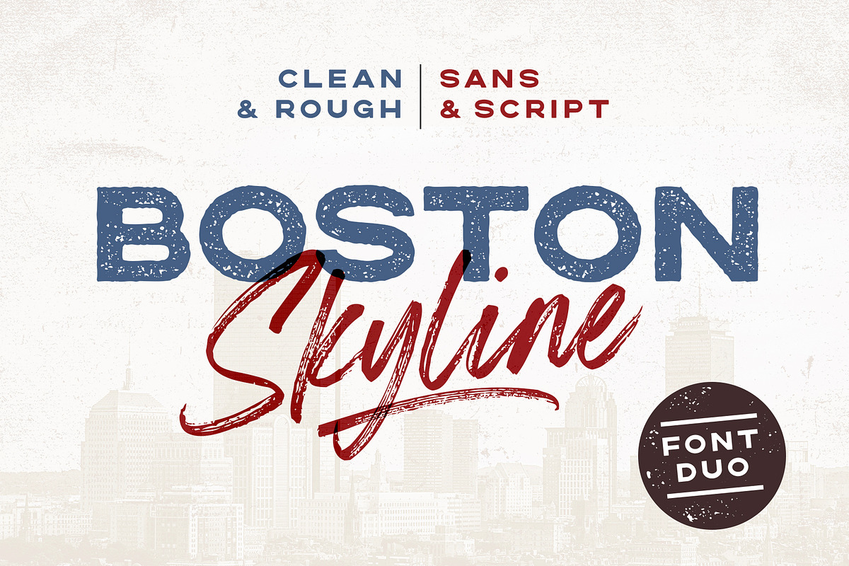 Boston Skyline Font Duo in Display Fonts - product preview 8