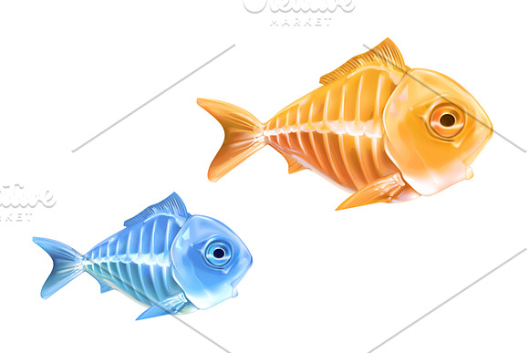 Fish, crab. Cute sea inhabitants set in Icons - product preview 6