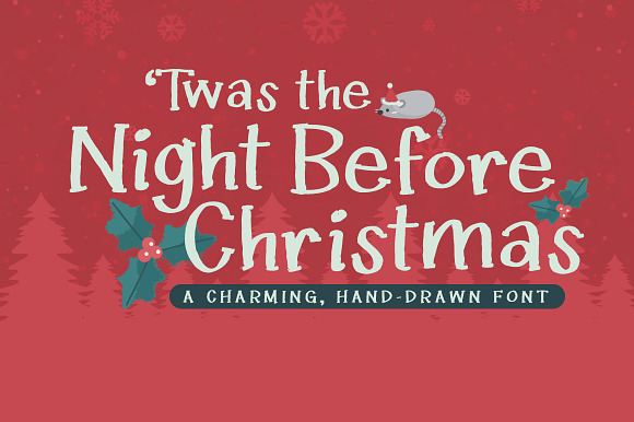 Twas the Night Before Christmas Font in Serif Fonts - product preview 6