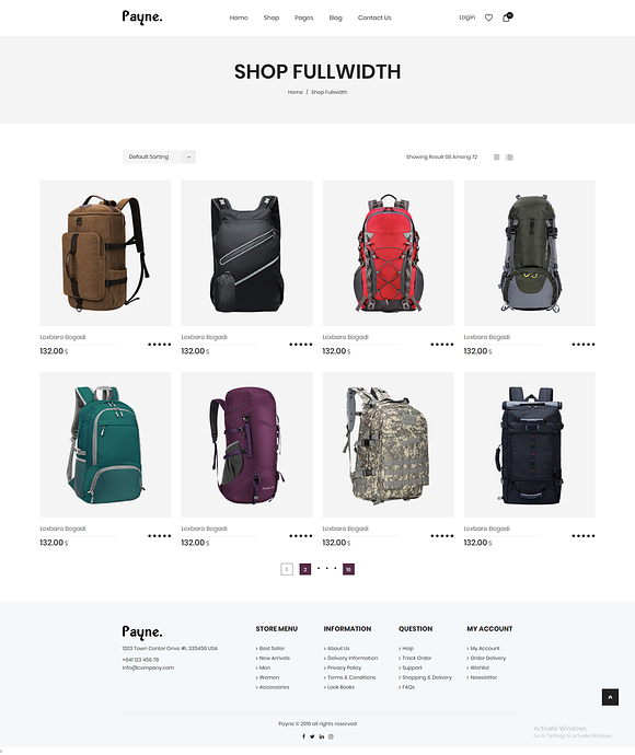 Payne - Backpack eCommerce Template in Bootstrap Themes - product preview 2