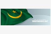 Mauritania independence day vector