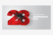 Albania happy independence vector