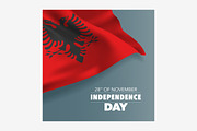 Albania independence day vector