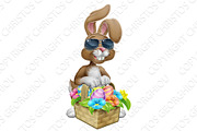 Easter Bunny in Shades Rabbit Eggs