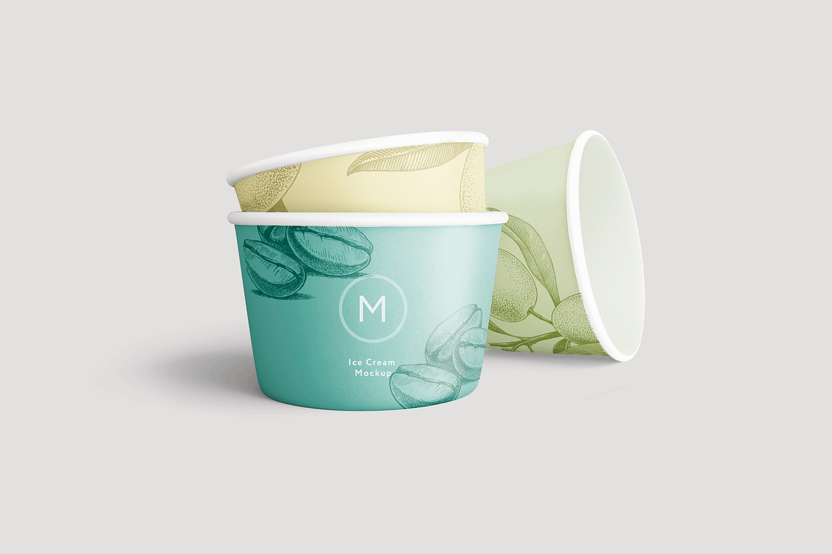 Ice cream paper cup mockup in Product Mockups - product preview 8