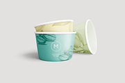 Ice cream paper cup mockup