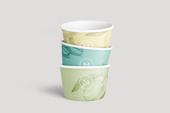 Ice cream paper cup mockup in Product Mockups - product preview 1