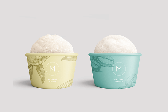 Ice cream paper cup mockup in Product Mockups - product preview 3
