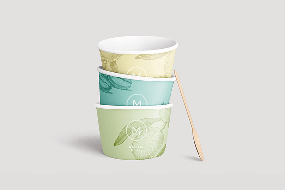 Ice cream paper cup mockup in Product Mockups - product preview 6