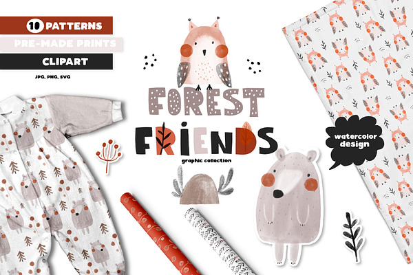 FOREST FRIENDS graphic collection