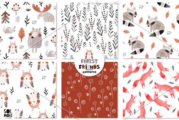 FOREST FRIENDS graphic collection in Patterns - product preview 1