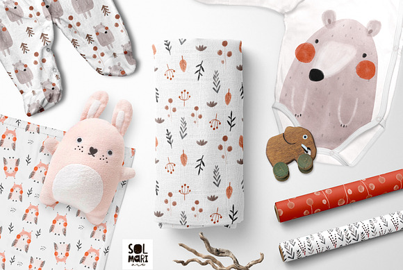 FOREST FRIENDS graphic collection in Patterns - product preview 5