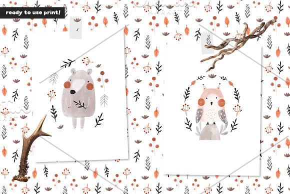 FOREST FRIENDS graphic collection in Patterns - product preview 6