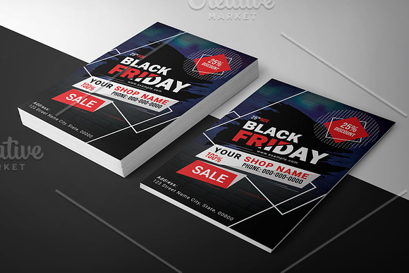 Black Friday Sale Flyer-V1099 in Flyer Templates - product preview 1