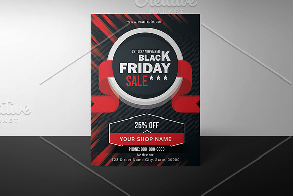 Black Friday Sale Flyer-V1101 in Flyer Templates - product preview 3