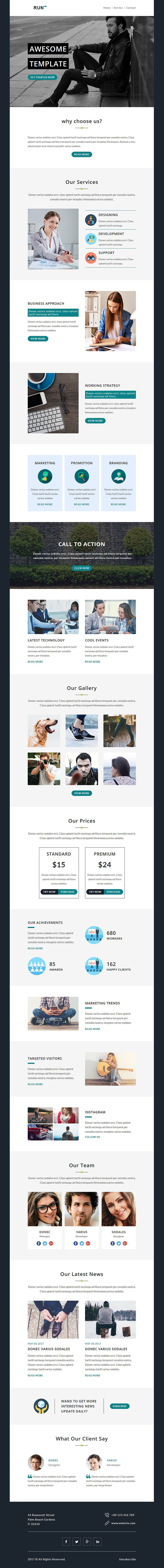 Run - Responsive Email Template in Mailchimp Templates - product preview 1