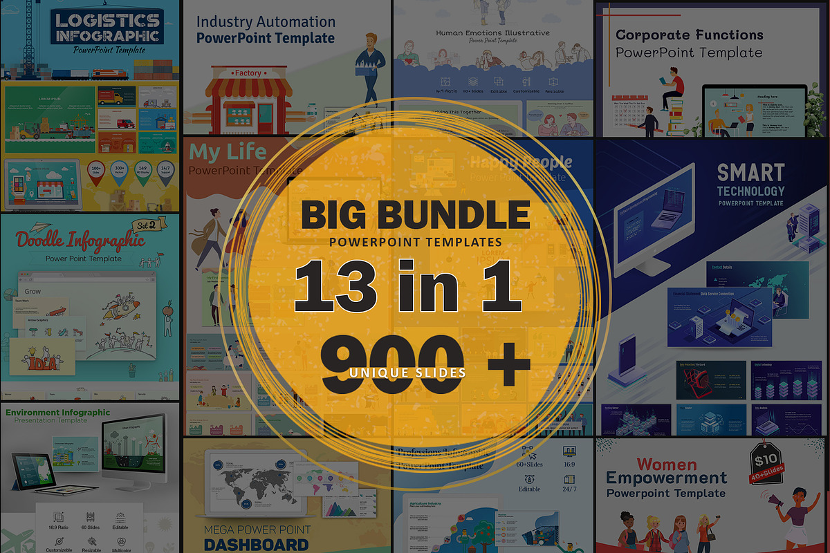 Big Bundle PowerPoint Templates in PowerPoint Templates - product preview 8