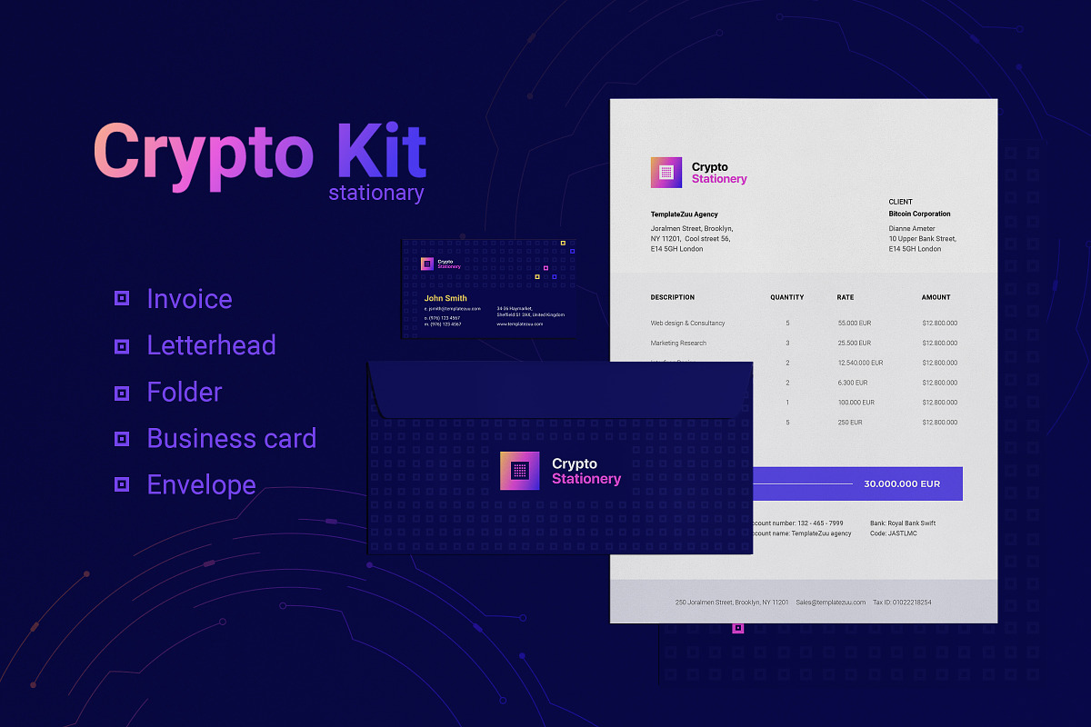 Crypto Stationary in Stationery Templates - product preview 8
