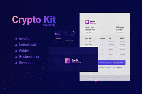 Crypto Stationary in Stationery Templates - product preview 6