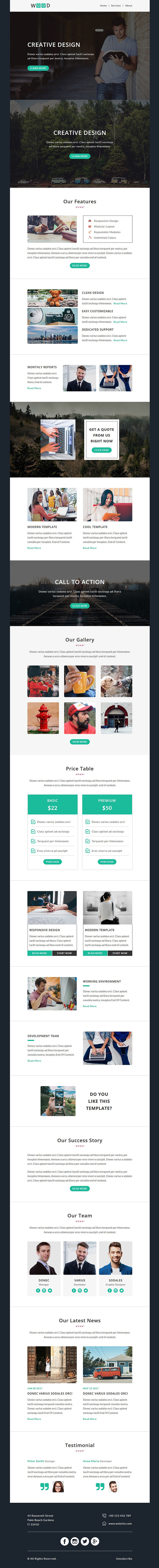 Wood - Responsive Email Template in Mailchimp Templates - product preview 1