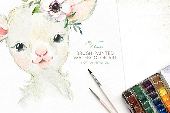 Farm. Little Watercolor Animals in Illustrations - product preview 7