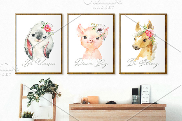 Farm. Little Watercolor Animals in Illustrations - product preview 8