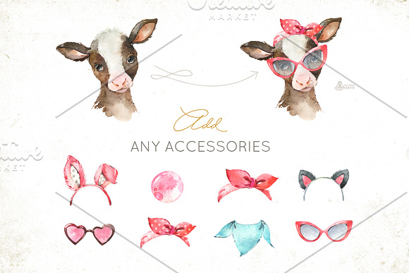 Farm. Little Watercolor Animals in Illustrations - product preview 10
