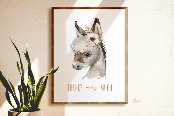Farm. Little Watercolor Animals in Illustrations - product preview 12