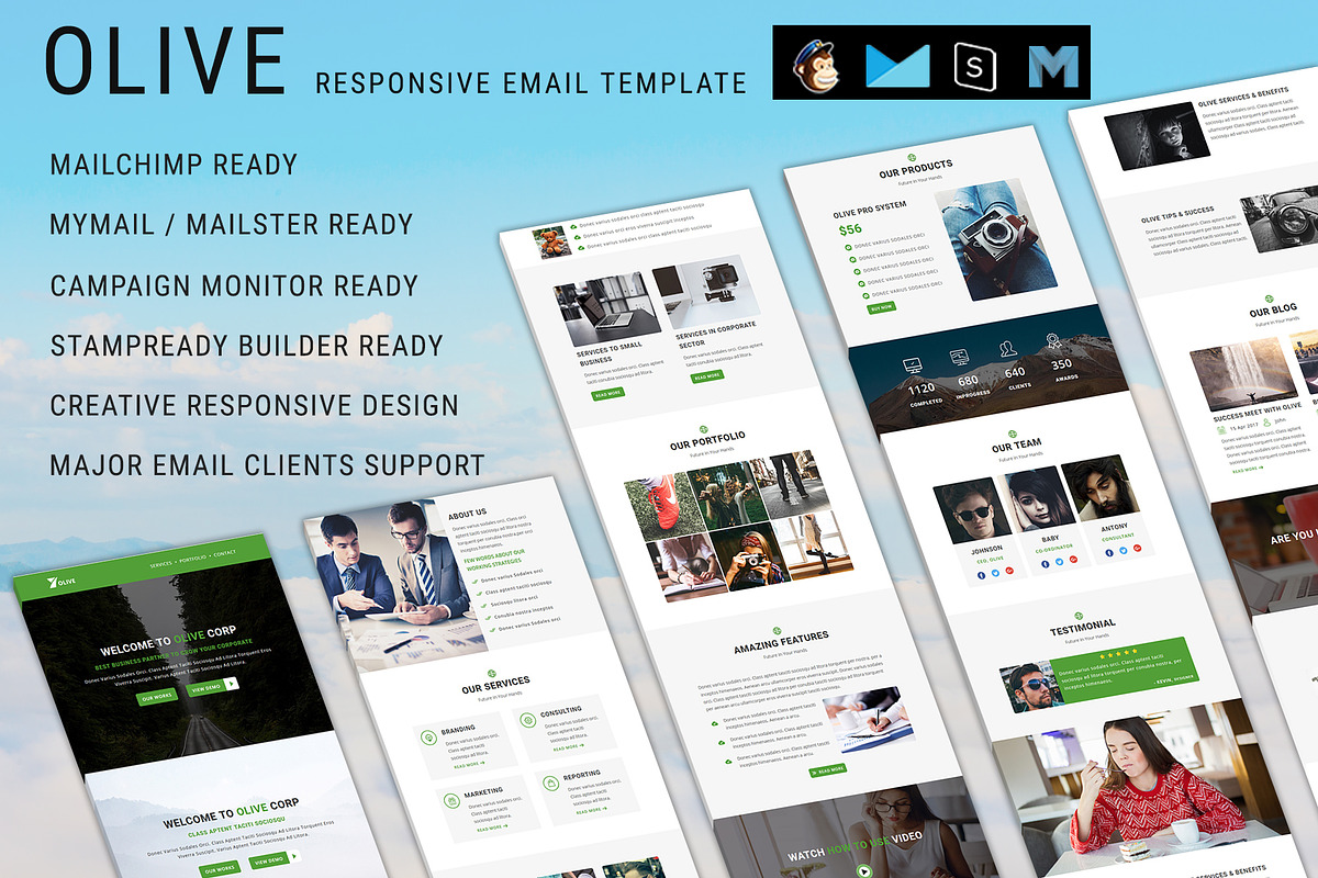 Olive - Responsive Email Template in Mailchimp Templates - product preview 8