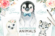 Snowy. Little Watercolor Animals