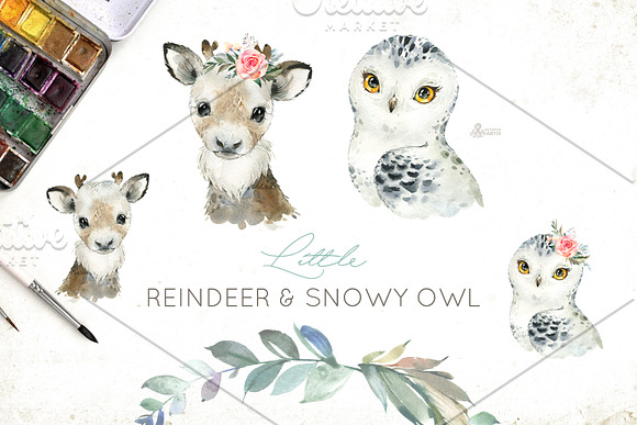 Snowy. Little Watercolor Animals in Illustrations - product preview 3
