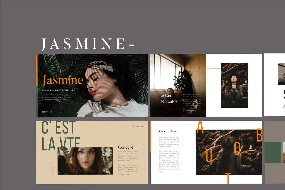 Jasmine Lookbook - Fashion Powerpoin in PowerPoint Templates - product preview 8