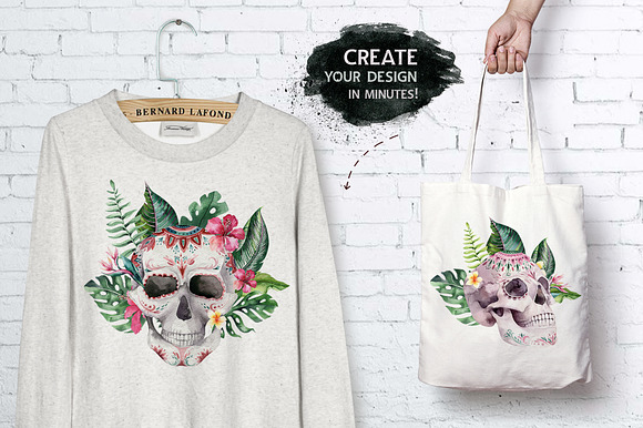 Tropical Day of the Dead in Illustrations - product preview 10