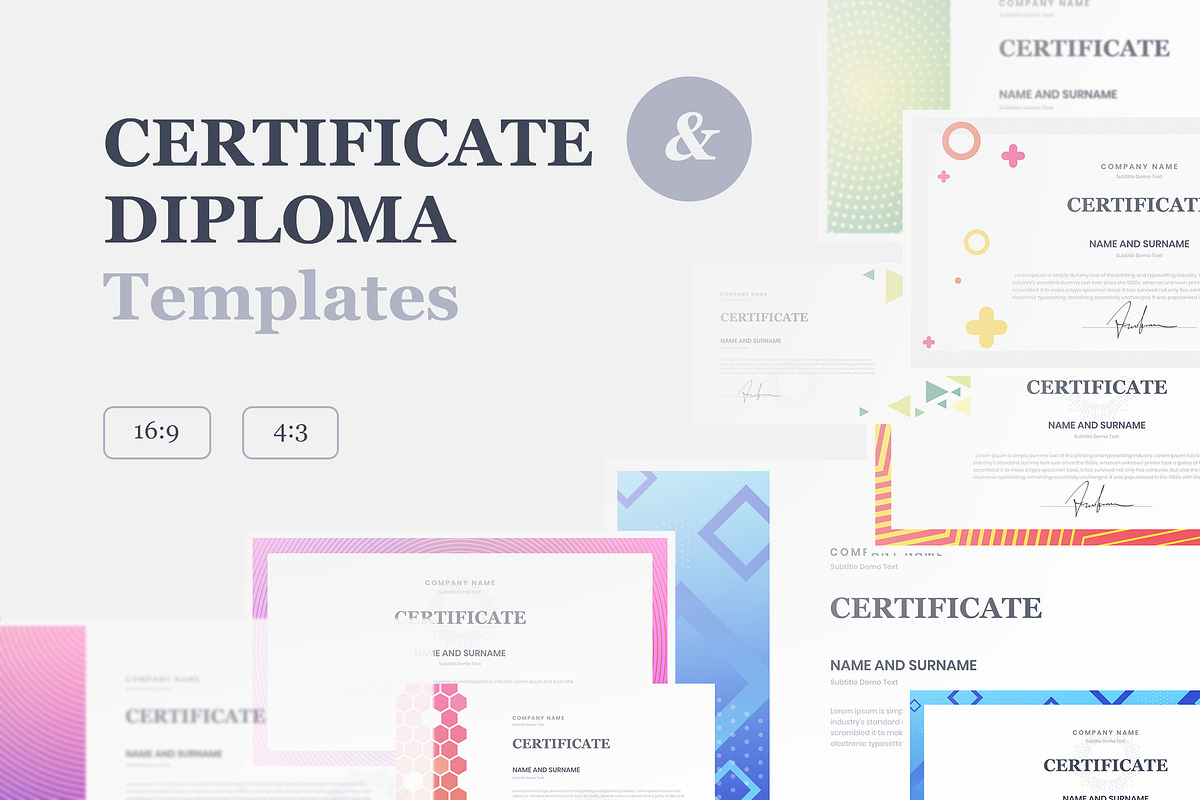 Certificate & Diploma Keynote in Keynote Templates - product preview 8