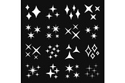 Sparkles Black Template Icons on