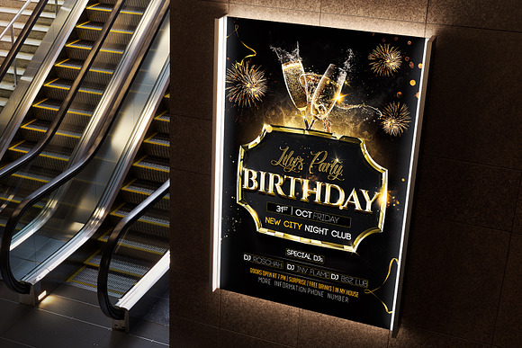 Birthday Flyer Template in Flyer Templates - product preview 3