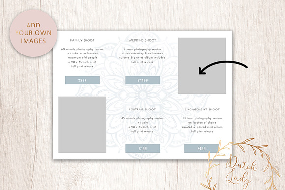 PSD Photo Price Card Template #8 in Card Templates - product preview 2