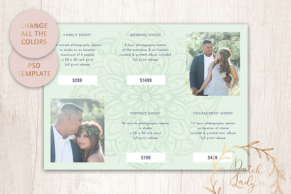 PSD Photo Price Card Template #8 in Card Templates - product preview 4