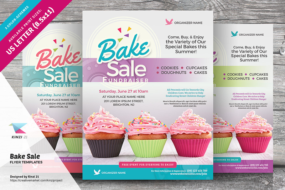 Bake Sale Flyer Templates in Flyer Templates - product preview 8