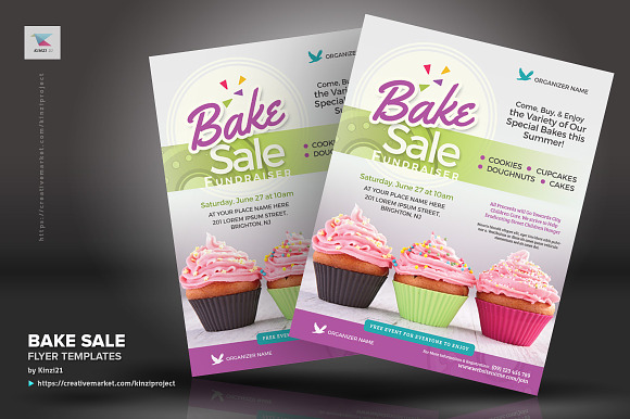 Bake Sale Flyer Templates in Flyer Templates - product preview 1