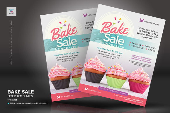 Bake Sale Flyer Templates in Flyer Templates - product preview 2