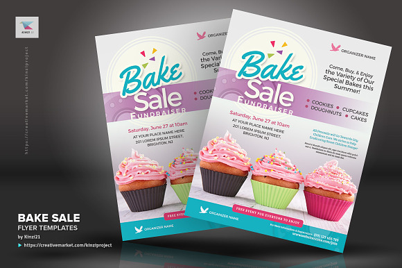 Bake Sale Flyer Templates in Flyer Templates - product preview 3